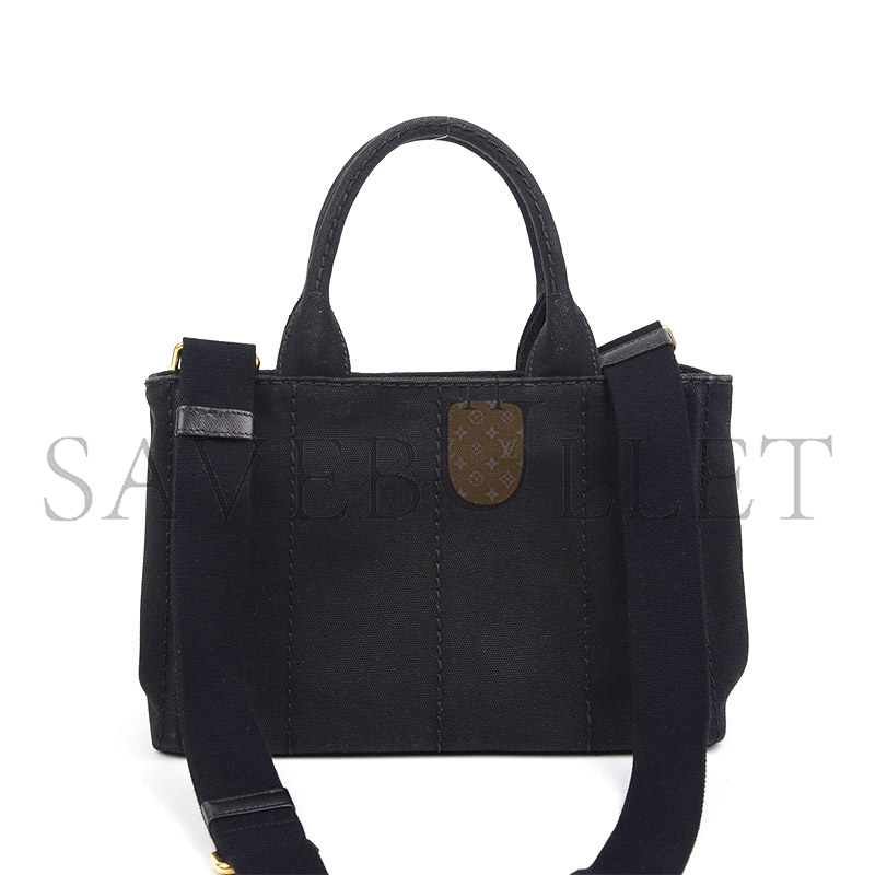 Pra*a denim black denim shoulder bag 1bg439 (28*20*15cm)